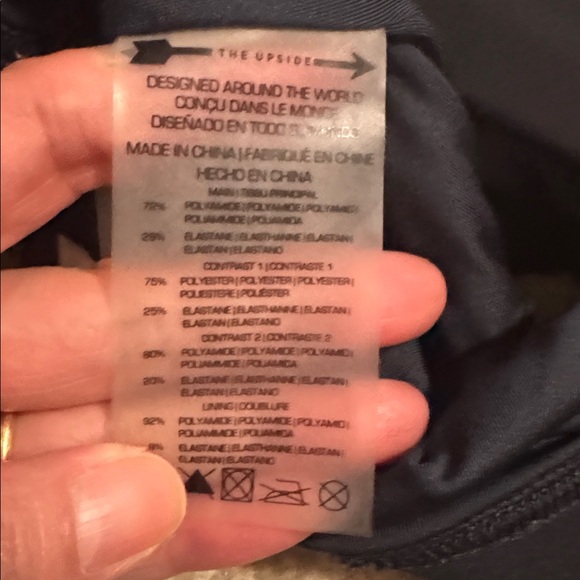 The Upside Good Dinosaur Anna Sports Bra Navy Mesh Racerback Medium Impact-8 - Picture 8 of 9